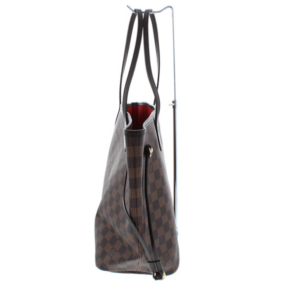 Louis Vuitton Neverfull MM Pouch Damier Ebene Rouge Tote Bag - Picture 3 of 9